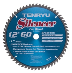 Tenryu SL-30560 Silencer 12" x 60T w/ 1" Arbor ATAF Blade 