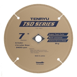 Tenryu Super Diamond TSD-180D 7" Diamond Abrasive 5/8" KO Arbor 8300 Max RPM for Circular Saws 