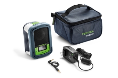Festool Jobsite Radio SYSROCK BR 10 200184 Power tools, track saw, circular saw, compound miter saw, random orbit sanders, sander, orbital sander, dust extraction, jigsaw, cordless drill, cordless tools, joiner, routers, CARVEX, KAPEX, systainer