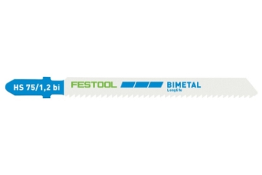 Festool Jigsaw blade METAL STEEL/STAINLESS STEEL HS 75/1,2 BI/5 204270 Power tools, track saw, circular saw, compound miter saw, random orbit sanders, sander, orbital sander, dust extraction, jigsaw, cordless drill, cordless tools, joiner, routers, CARVEX, KAPEX, systainer