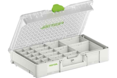 Festool Systainer³ Organizer SYS3 ORG L 89 20xESB 204856 Power tools, track saw, circular saw, compound miter saw, random orbit sanders, sander, orbital sander, dust extraction, jigsaw, cordless drill, cordless tools, joiner, routers, CARVEX, KAPEX, systainer