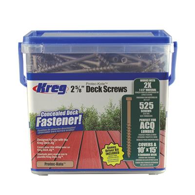 2x Protec-Kote™ 2-5/8" Deck Screws - 525ct. SDK-C262W-525 