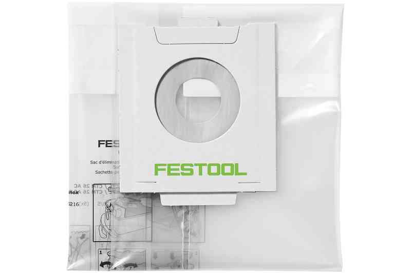 Festool Disposable Dust Liners ENS-CT 48 AC/5 497540 Power tools, track saw, circular saw, compound miter saw, random orbit sanders, sander, orbital sander, dust extraction, jigsaw, cordless drill, cordless tools, joiner, routers, CARVEX, KAPEX, systainer