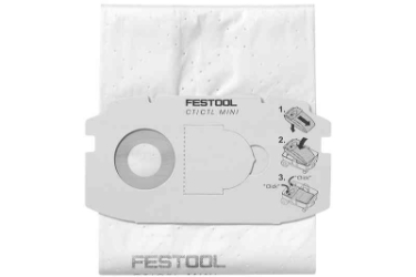 Festool SELFCLEAN Filter Bag SC FIS-CT MINI/5 498410 Power tools, track saw, circular saw, compound miter saw, random orbit sanders, sander, orbital sander, dust extraction, jigsaw, cordless drill, cordless tools, joiner, routers, CARVEX, KAPEX, systainer
