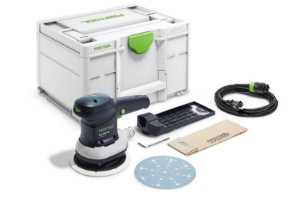 Festool Random Orbital Sander ETS 150/5 EQ-Plus 576088 Power tools, track saw, circular saw, compound miter saw, random orbit sanders, sander, orbital sander, dust extraction, jigsaw, cordless drill, cordless tools, joiner, routers, CARVEX, KAPEX, systainer