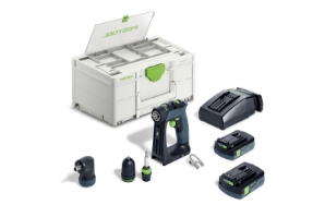 Festool Cordless Drill CXS 18 HPC 4,0 I-Set 576889 Power tools, track saw, circular saw, compound miter saw, random orbit sanders, sander, orbital sander, dust extraction, jigsaw, cordless drill, cordless tools, joiner, routers, CARVEX, KAPEX, systainer