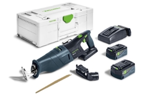 Festool Cordless reciprocating saw RSC 18 5,0 EB-Plus 576951 Power tools, track saw, circular saw, compound miter saw, random orbit sanders, sander, orbital sander, dust extraction, jigsaw, cordless drill, cordless tools, joiner, routers, CARVEX, KAPEX, systainer