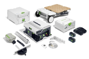 Festool Cordless table saw CSC SYS 50 EBI-Set 577383 Power tools, track saw, circular saw, compound miter saw, random orbit sanders, sander, orbital sander, dust extraction, jigsaw, cordless drill, cordless tools, joiner, routers, CARVEX, KAPEX, systainer