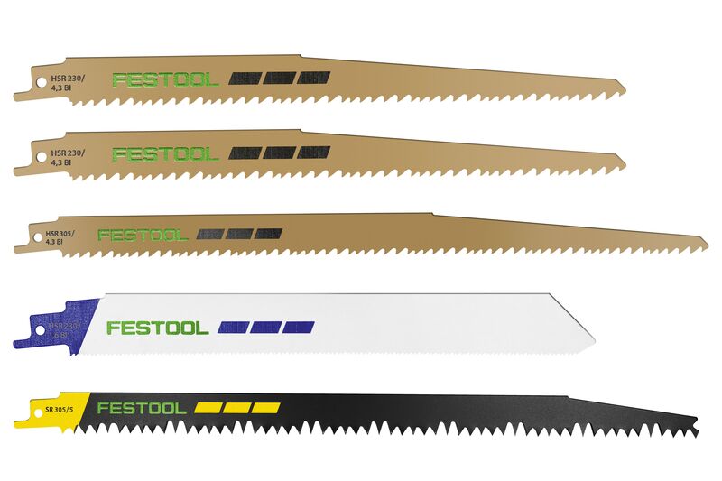 Festool Reciprocating saw blade set RS-Sort/5 577496 Power tools, track saw, circular saw, compound miter saw, random orbit sanders, sander, orbital sander, dust extraction, jigsaw, cordless drill, cordless tools, joiner, routers, CARVEX, KAPEX, systainer