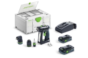 Festool Cordless Drill C 18 HPC 4,0 I-Set 577619 Power tools, track saw, circular saw, compound miter saw, random orbit sanders, sander, orbital sander, dust extraction, jigsaw, cordless drill, cordless tools, joiner, routers, CARVEX, KAPEX, systainer