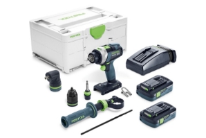 Festool Cordless Drill QUADRIVE TPC 18/4 HPC4,0 I-Set 577626 Power tools, track saw, circular saw, compound miter saw, random orbit sanders, sander, orbital sander, dust extraction, jigsaw, cordless drill, cordless tools, joiner, routers, CARVEX, KAPEX, systainer
