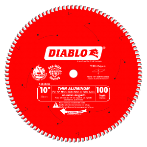Diablo Non-Ferrous 10" x 100 T x 5/8" Arbor TCG Thin Aluminum D10100N 