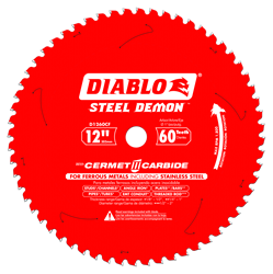 Diablo Steel Demon 12" x 60 T x 1" Arbor TCG D1260CF 
